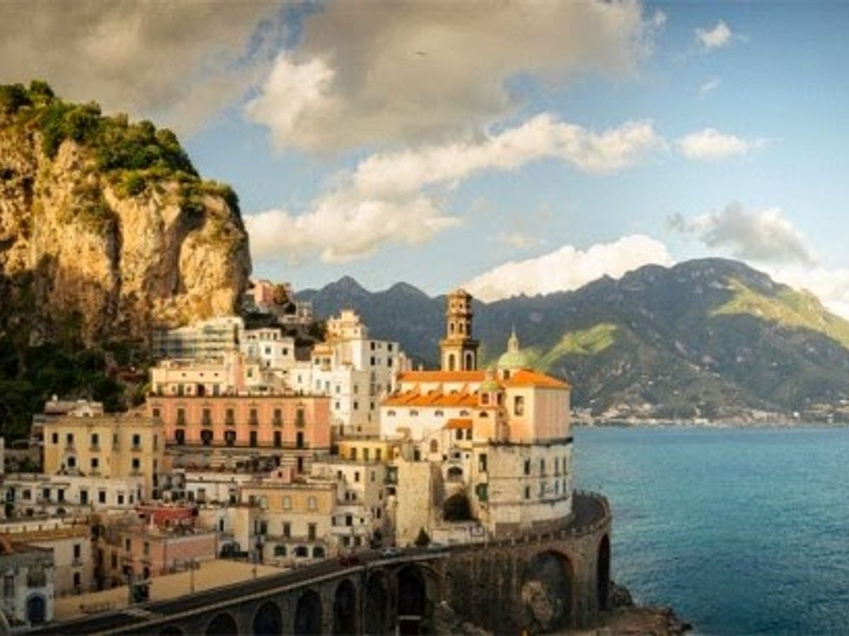 scenic view of Positano, Capri and Amalfi Coast