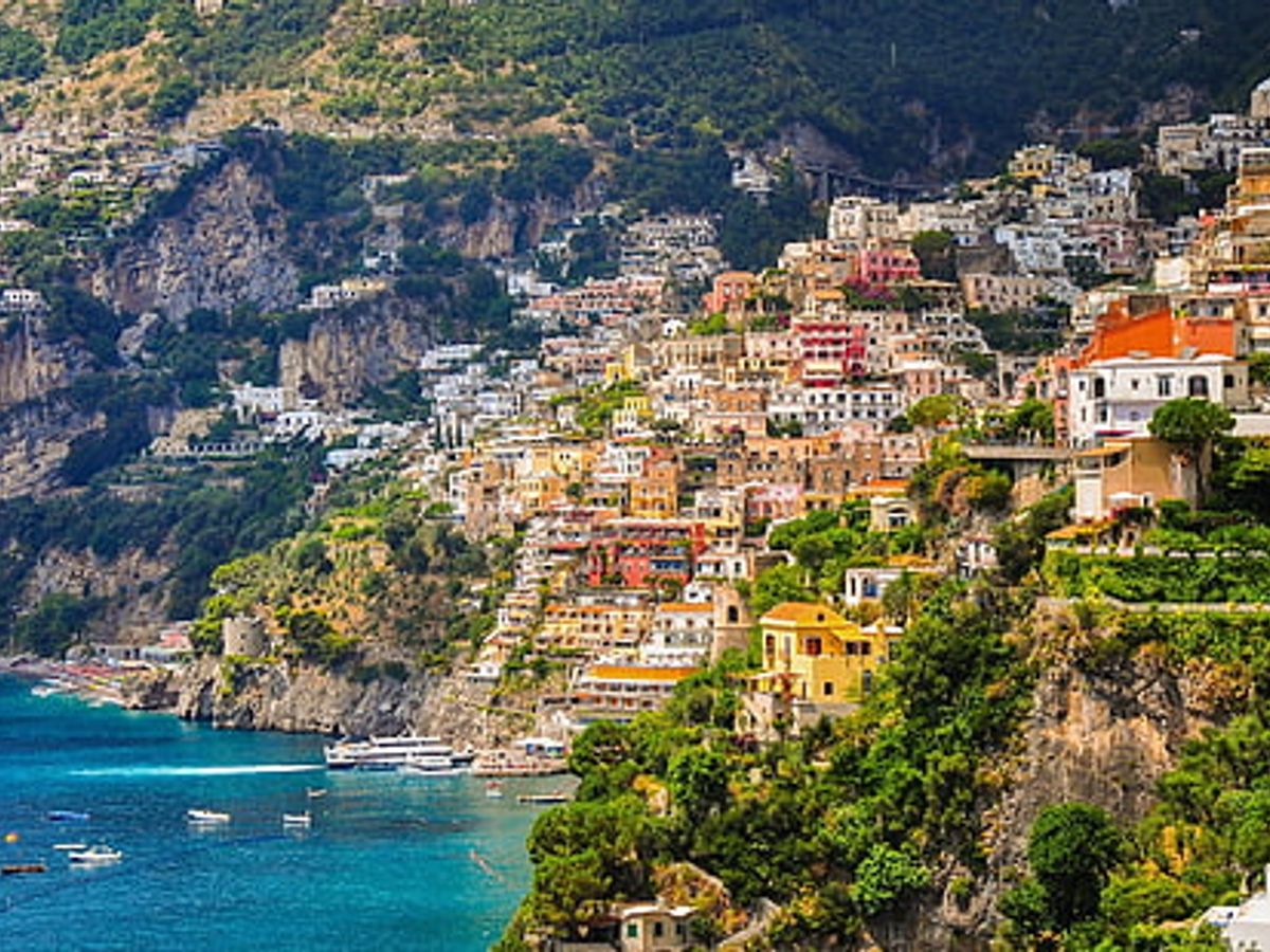 Positano and Amalfi coast scenic view