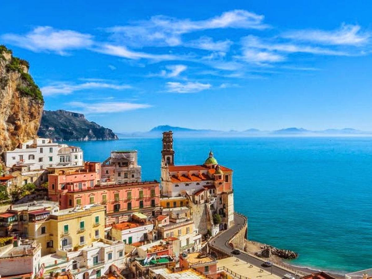 scenic view of Sorrento Positano Amalfi coast Italy